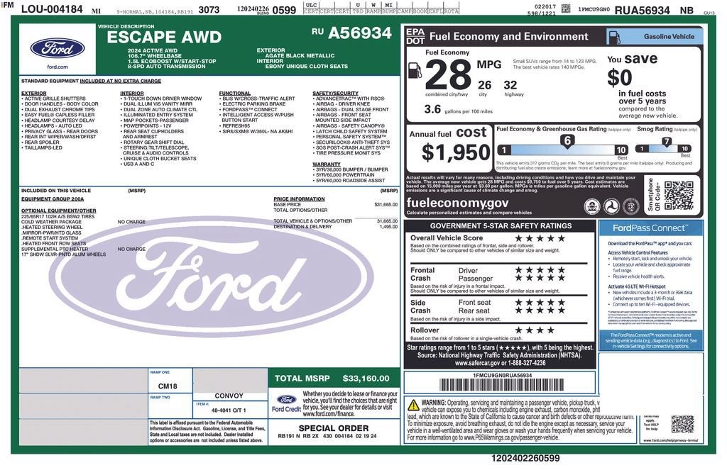 2024 Ford Escape Active
