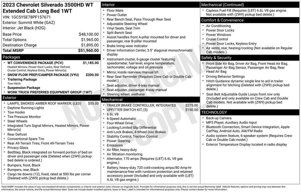 2023 Chevrolet Silverado 3500 HD Work Truck