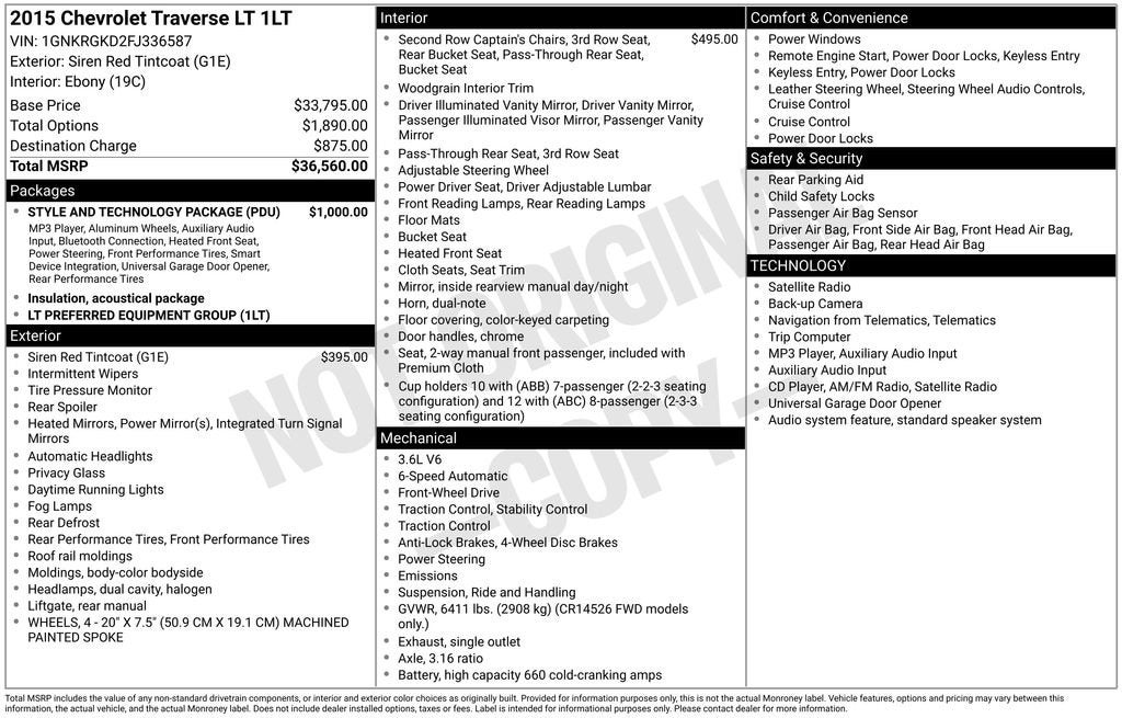 2015 Chevrolet Traverse LT