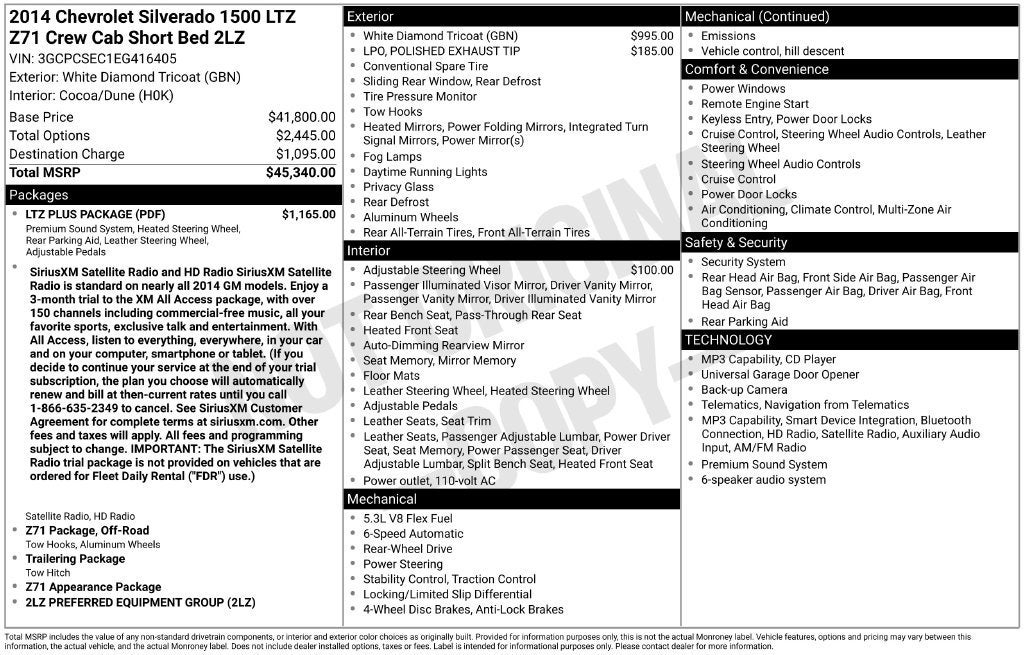 2014 Chevrolet Silverado 1500 LTZ