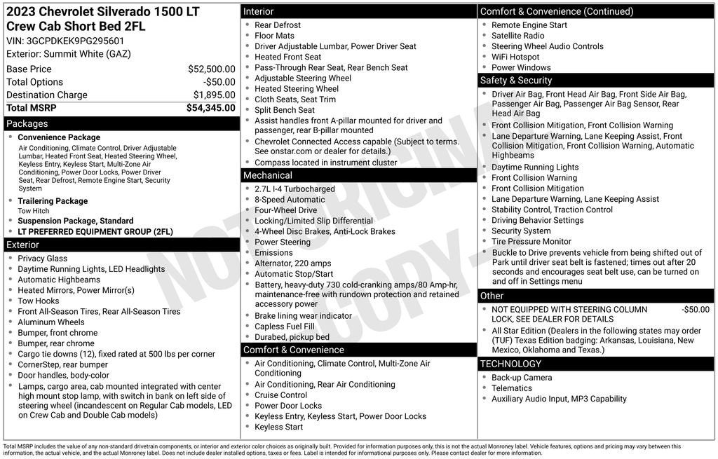 2023 Chevrolet Silverado 1500 LT (2FL)