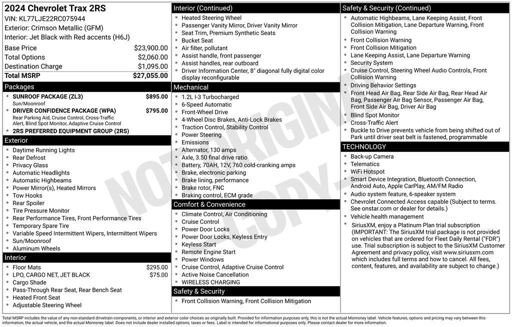 2024 Chevrolet Trax 2RS