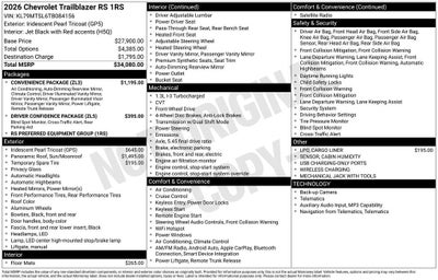 2026 Chevrolet Trailblazer RS