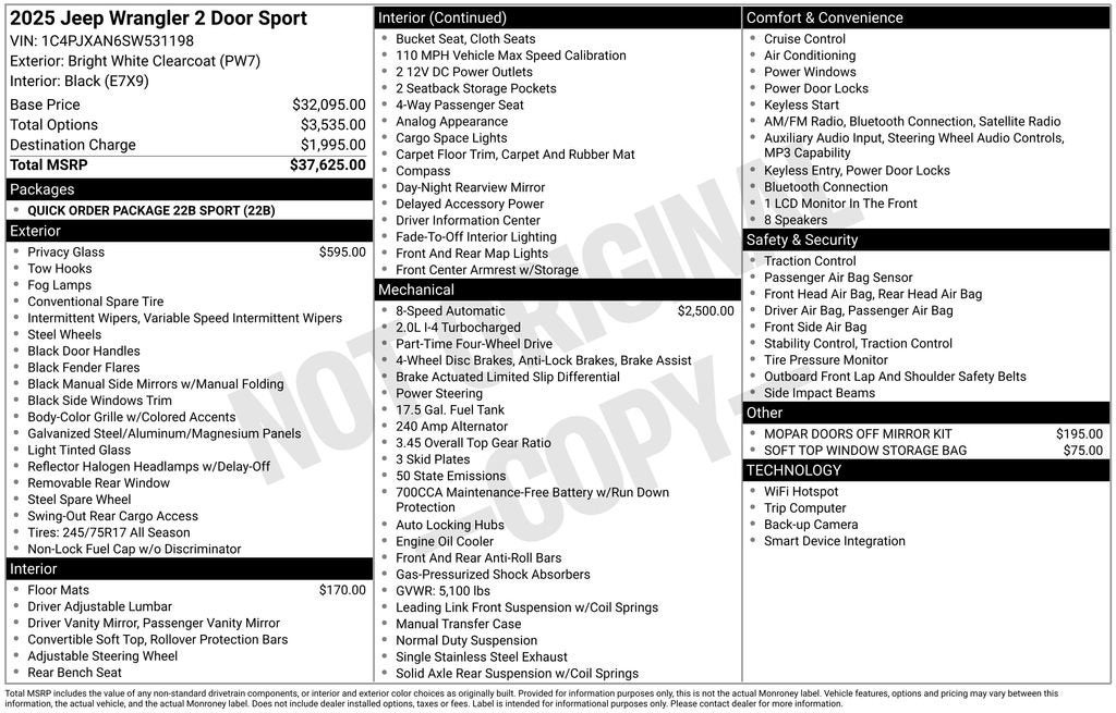2025 Jeep Wrangler Sport