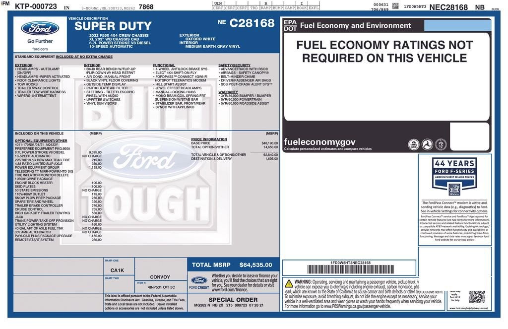 2022 Ford Super Duty F-550 DRW XL