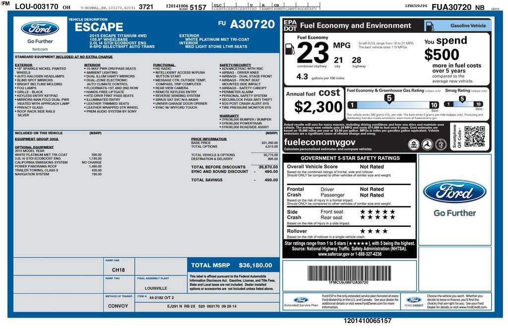 2015 Ford Escape Titanium