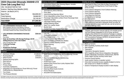 2025 Chevrolet Silverado 3500 HD LTZ DRW