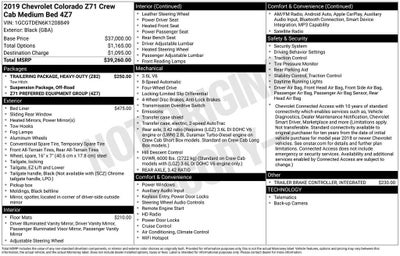 2019 Chevrolet Colorado 4WD Z71