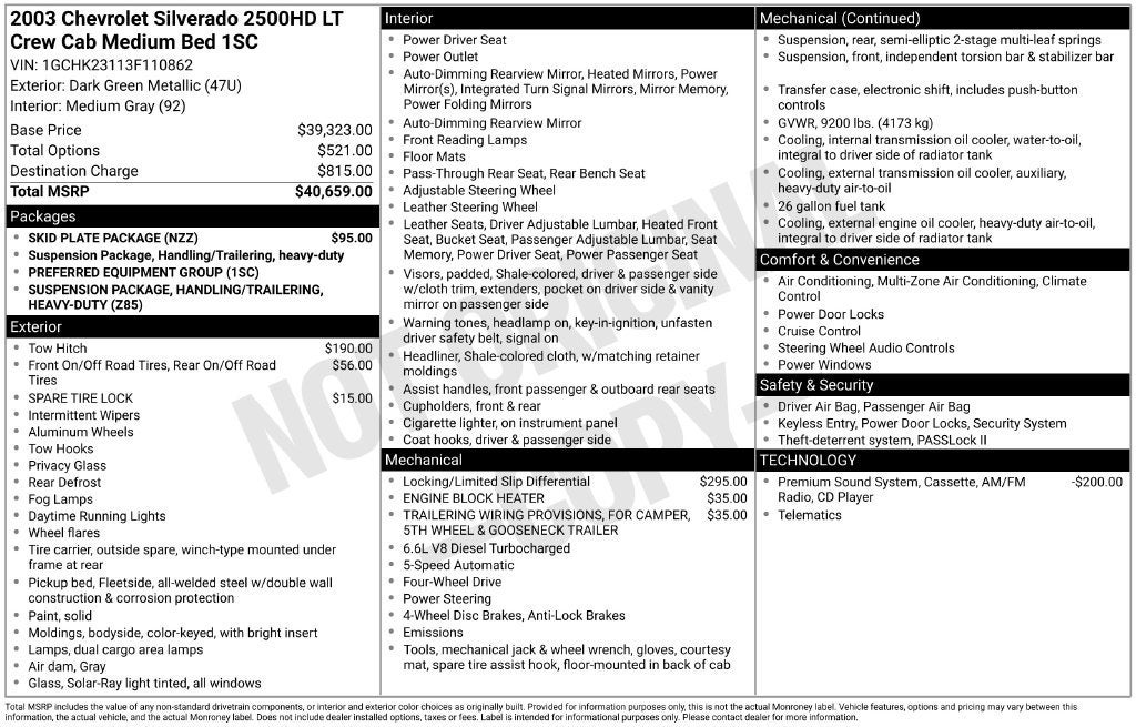 2003 Chevrolet Silverado 2500 HD LT
