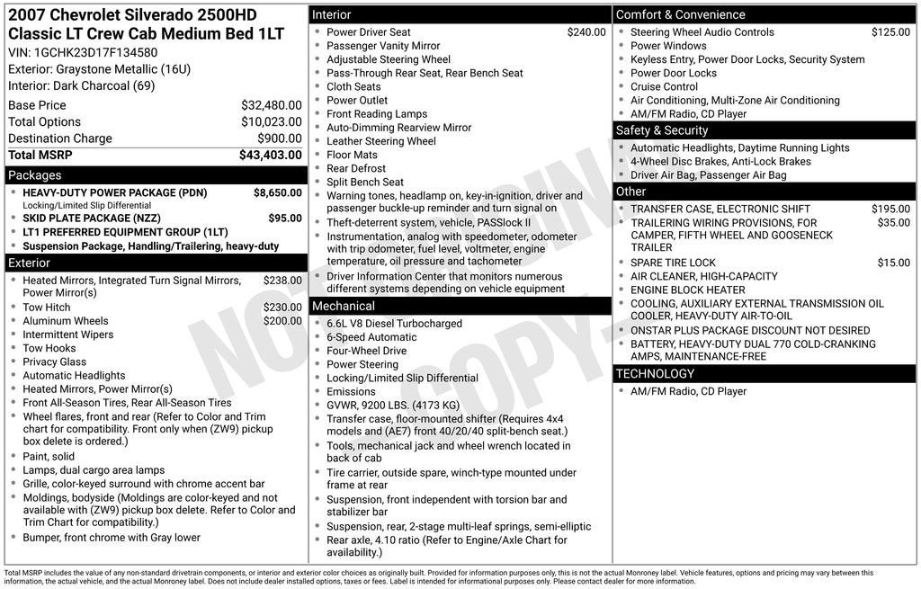 2007 Chevrolet Silverado 2500 HD LT1