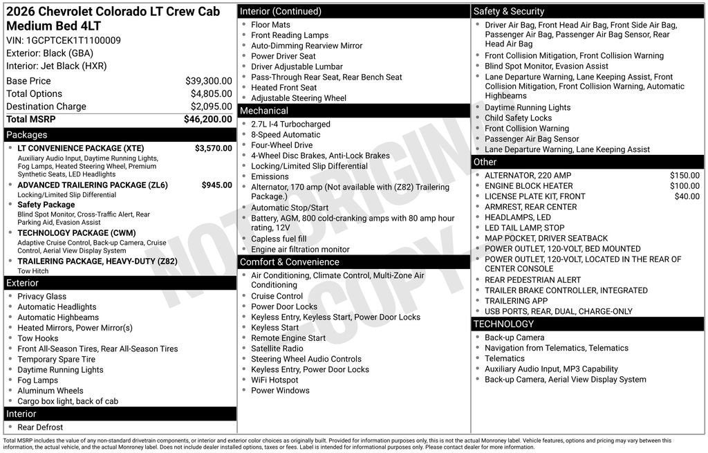 2026 Chevrolet Colorado WT
