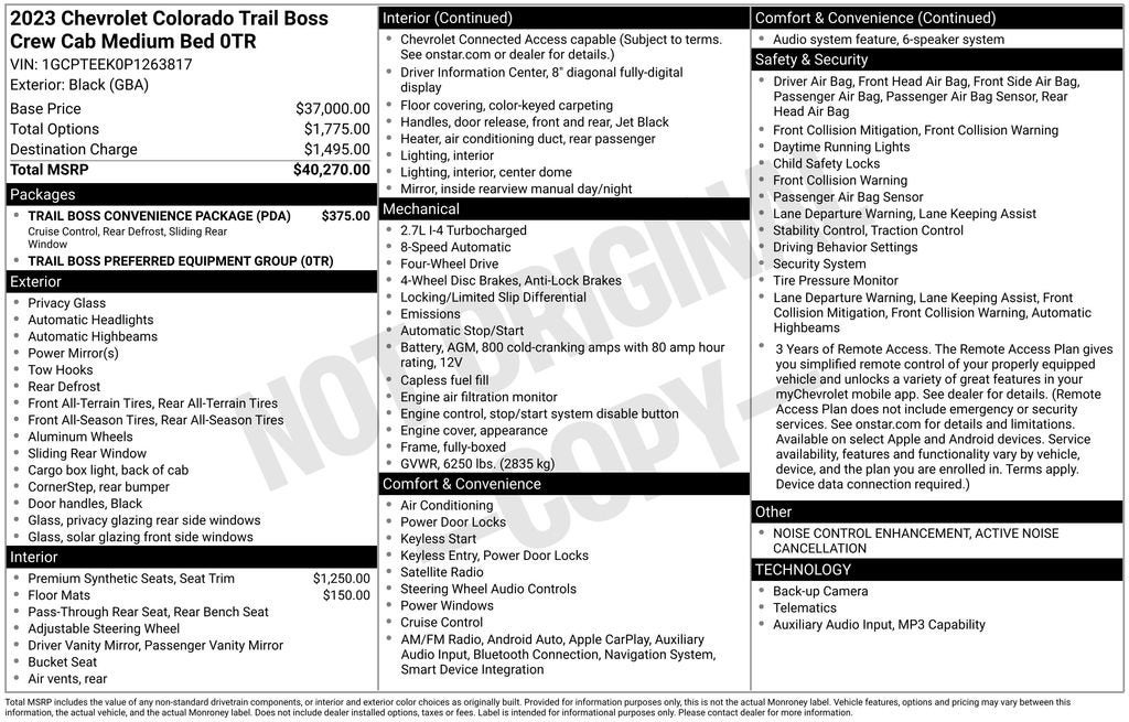 2023 Chevrolet Colorado Trail Boss