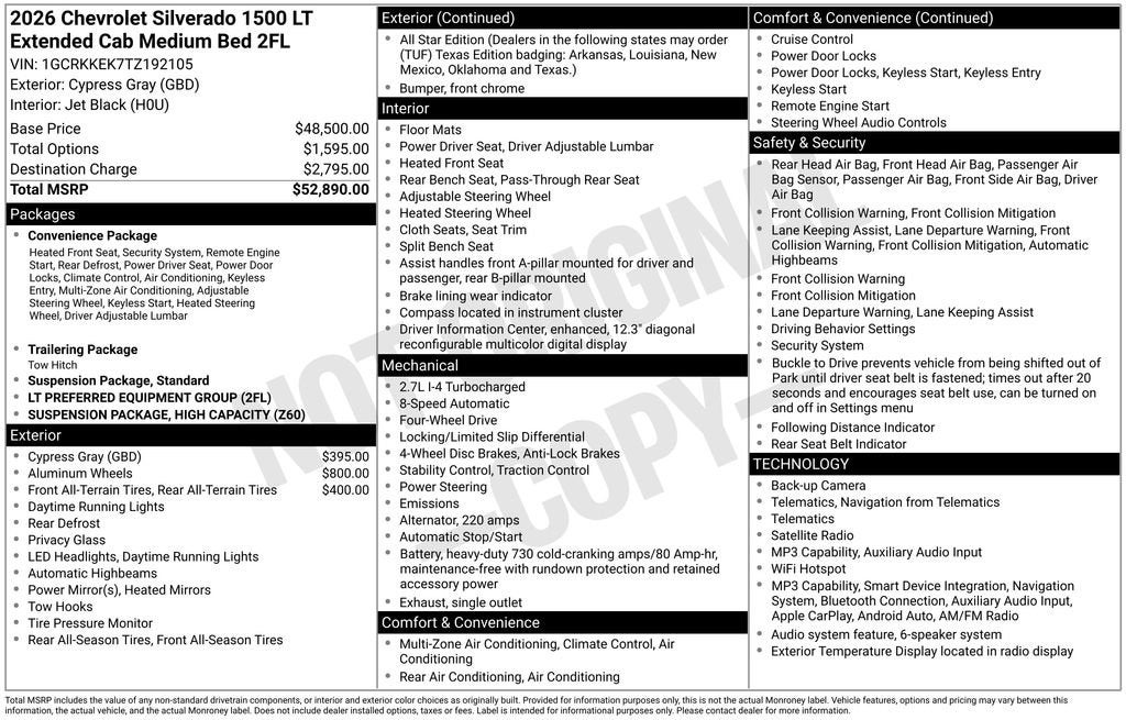 2026 Chevrolet Silverado 1500 LT (2FL)