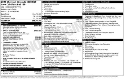 2026 Chevrolet Silverado 1500 RST