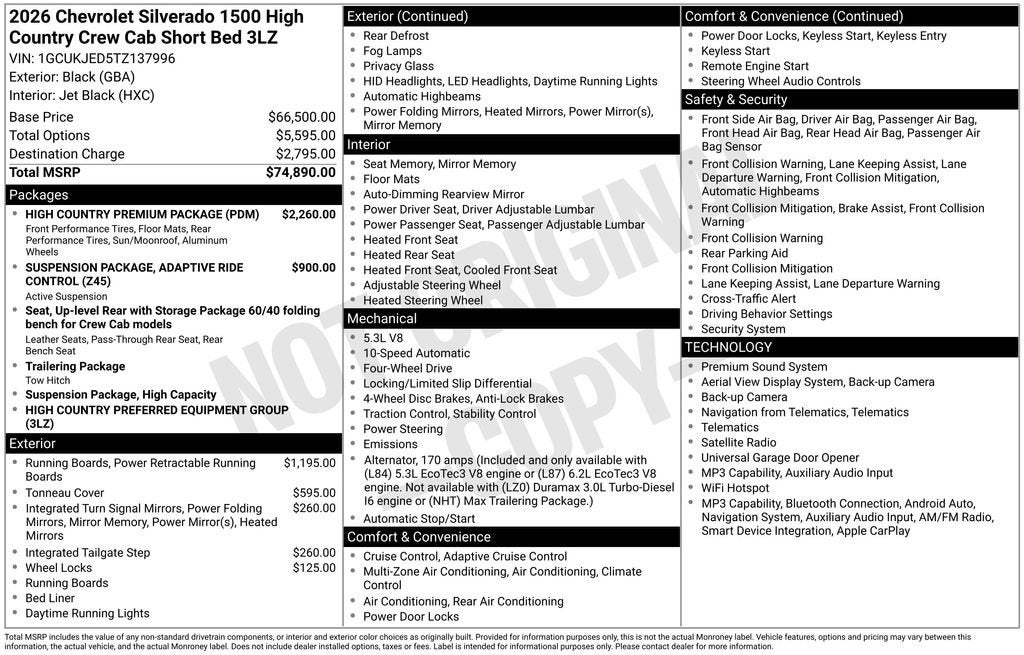 2026 Chevrolet Silverado 1500 High Country