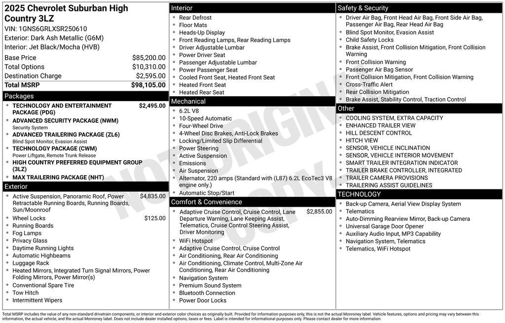 2025 Chevrolet Suburban High Country