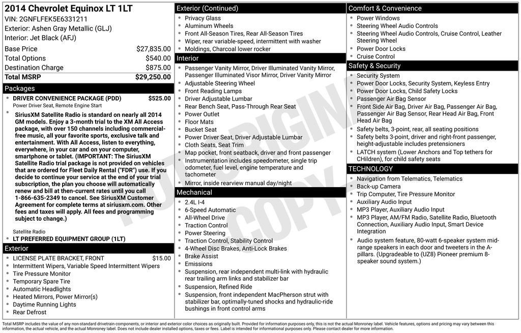 2014 Chevrolet Equinox LT