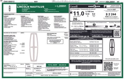 2019 Lincoln Nautilus Reserve