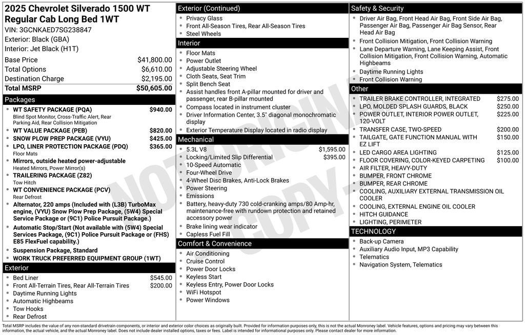 2025 Chevrolet Silverado 1500 WT