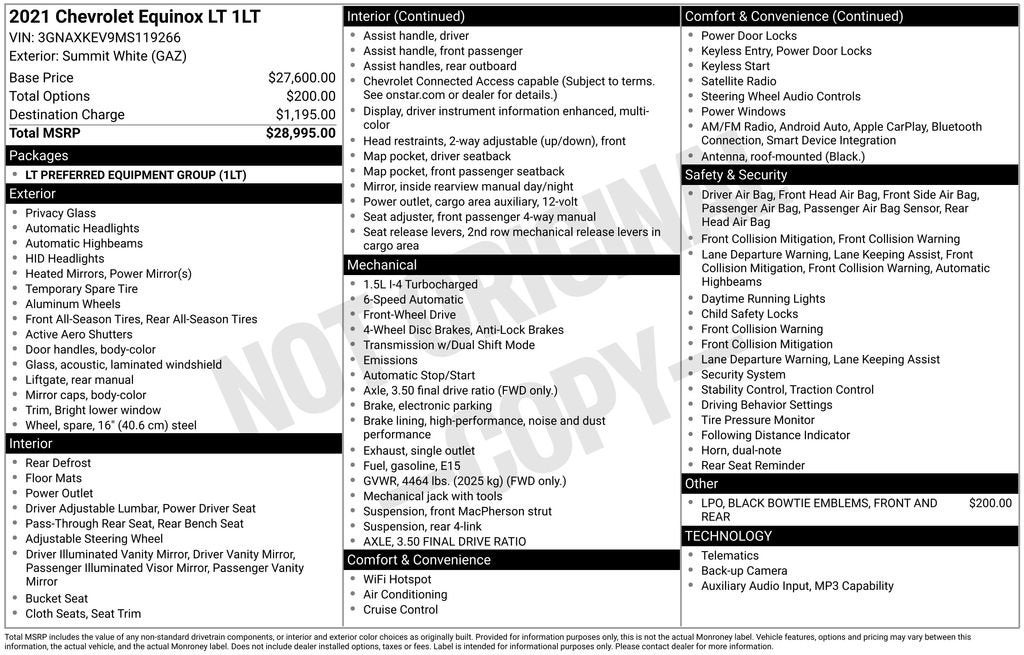 2021 Chevrolet Equinox LT