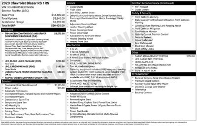 2020 Chevrolet Blazer RS