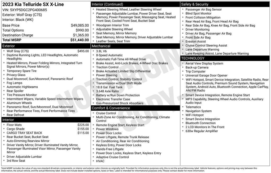 2023 Kia Telluride SX X-Line