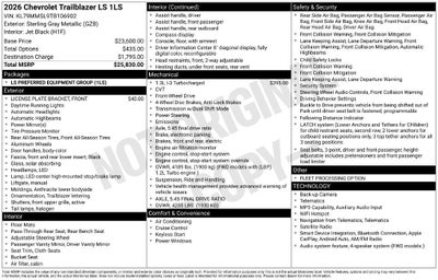 2026 Chevrolet Trailblazer LS