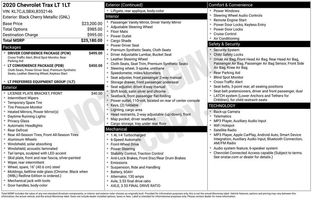 2020 Chevrolet Trax LT