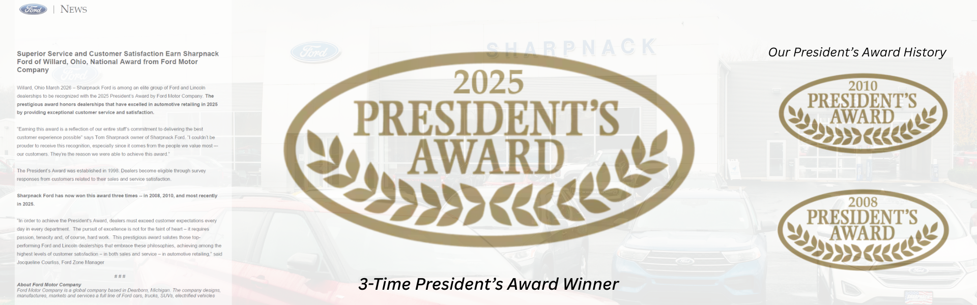 2025 President's Award to Sharpnack Ford