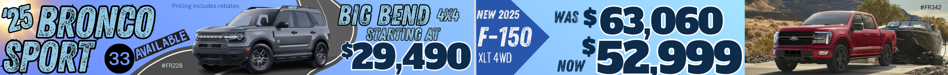 2025 Ford Bronco Sport & F-150 XLT